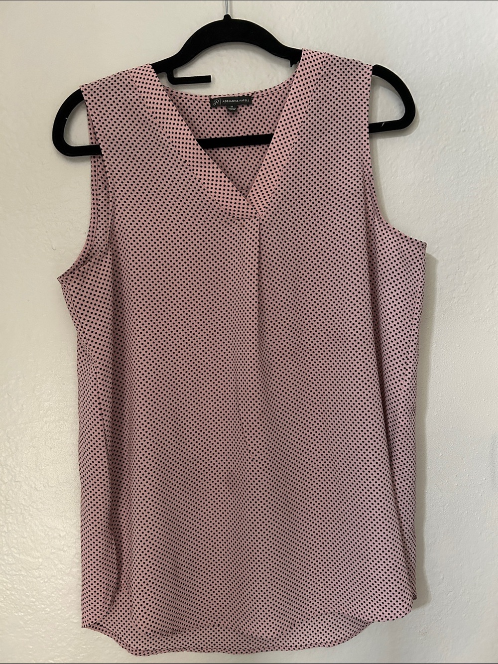 Apt. 9 Pink Microdot V-Neck Sleeveless Top